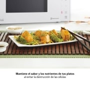 LG Microondas Grill Blanco Smart Inverter 1000W de 23 litros, MH6336GIH