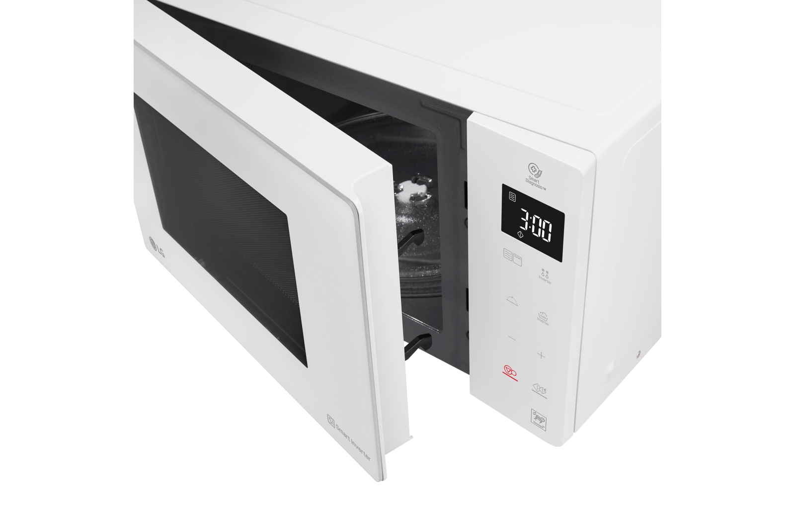 LG Outlet Microondas Grill Blanco Smart Inverter 1000W de 25 litros, MH6535GDH.OUTLET