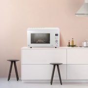 LG Microondas Grill Blanco Smart Inverter 1000W de 25 litros, MH6535GDH