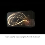 LG Microondas Grill Negro Inverter 1000W de 25 litros, MH6535GIB