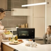 LG Microondas Grill Negro Inverter 1000W de 25 litros, MH6535GIB