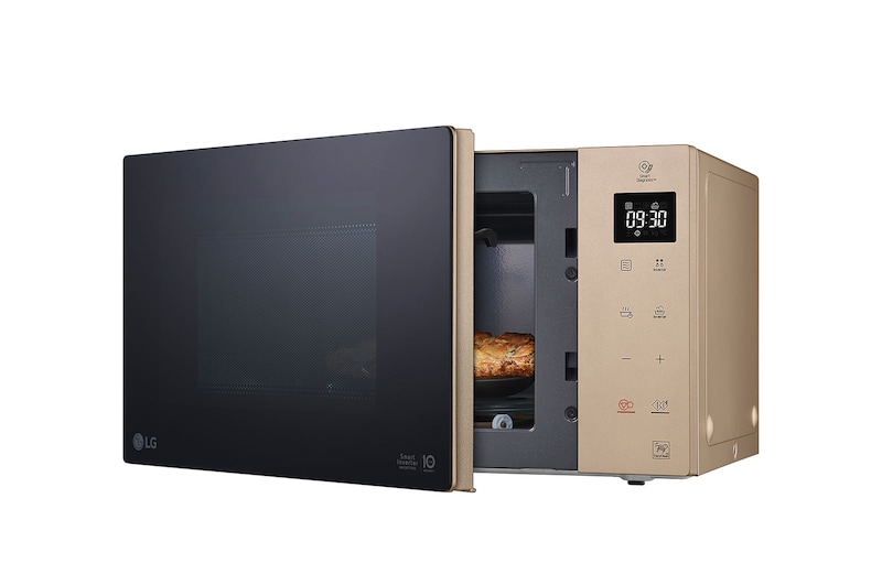 LG Microondas Grill Smart Inverter 1000W de 25 litros, Champagne, MH6535GISA