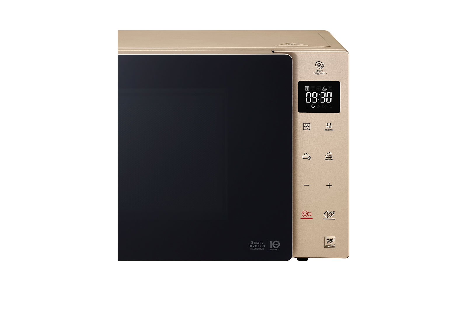 LG Microondas Grill Smart Inverter 1000W de 25 litros, Champagne, MH6535GISA