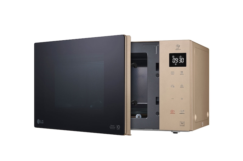 LG Microondas Grill Smart Inverter 1000W de 25 litros, Champagne, MH6535GISA