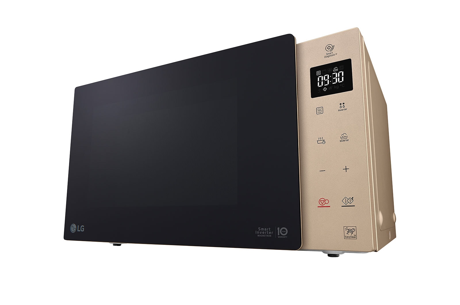 LG Microondas Grill Smart Inverter 1000W de 25 litros, Champagne, MH6535GISA