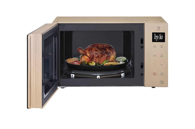 LG Microondas Grill Smart Inverter 1000W de 25 litros, Champagne, MH6535GISA