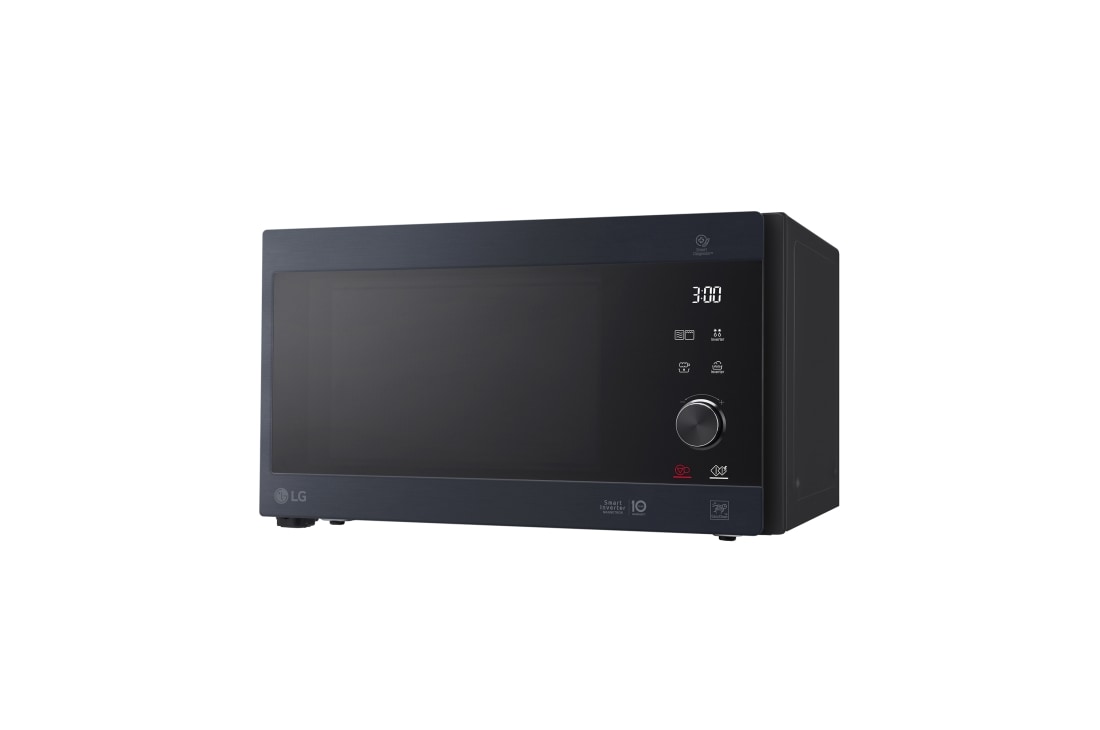 LG Microondas Grill Smart Inverter 1000W de 25 litros, Acero negro, MH6565CPW