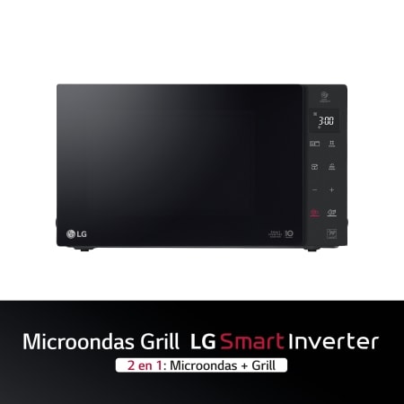 Vista frontal de Outlet Microondas Grill Negro Smart Inverter 1200W de 32 litros MH7235GPS.OUTLET