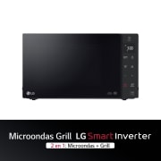 LG Microondas Grill Negro Smart Inverter 1200W de 32 litros, MH7235GPS