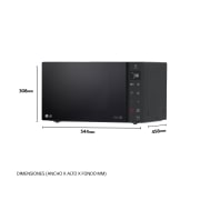 LG Microondas Grill Negro Smart Inverter 1200W de 32 litros, MH7235GPS