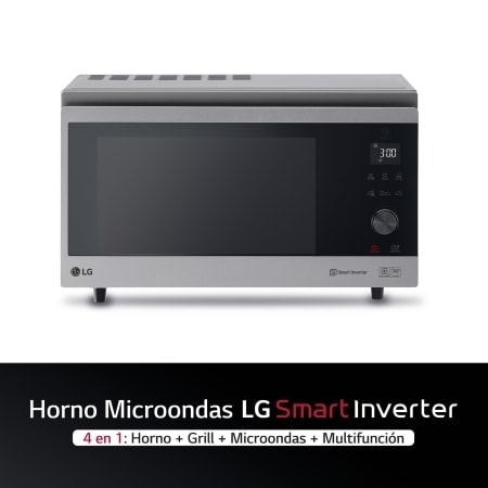 Outlet Horno Convección Microondas 4 en 1 Smart Inverter, con función freidora de aire, color Acero-Negro 1100W de 39 litros - MJ3965ACS.OUTLET