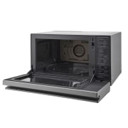 LG Horno Convección Microondas 4 en 1  Smart Inverter, con función freidora de aire,  color Acero-Negro 1100W de 39 litros, MJ3965ACS