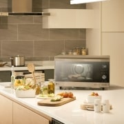 LG Horno Convección Microondas 4 en 1  Smart Inverter, con función freidora de aire,  color Acero-Negro 1100W de 39 litros, MJ3965ACS
