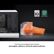 LG Microondas Grill Blanco Smart Inverter 1100W de 39 litros, MJ3965BPH