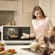 LG Microondas Grill Blanco Smart Inverter 1100W de 39 litros, MJ3965BPH