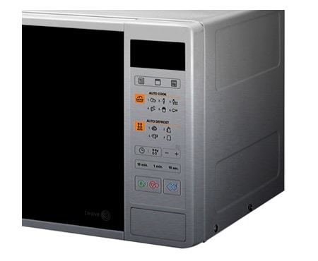 LG Microondas con grill de 700W, 19 litros de capacidad, tecnología I-Wave, menús automáticos, descongelación automática, modo ECO ON, color plata y control táctil , MH6042DS