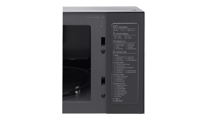LG Microondas Grill Inox Smart Inverter 1000W de 25 litros, MH6565CPS