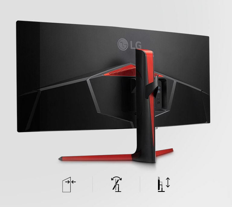 Monitor con soporte ajustable en inclinación y altura con un diseño elegante