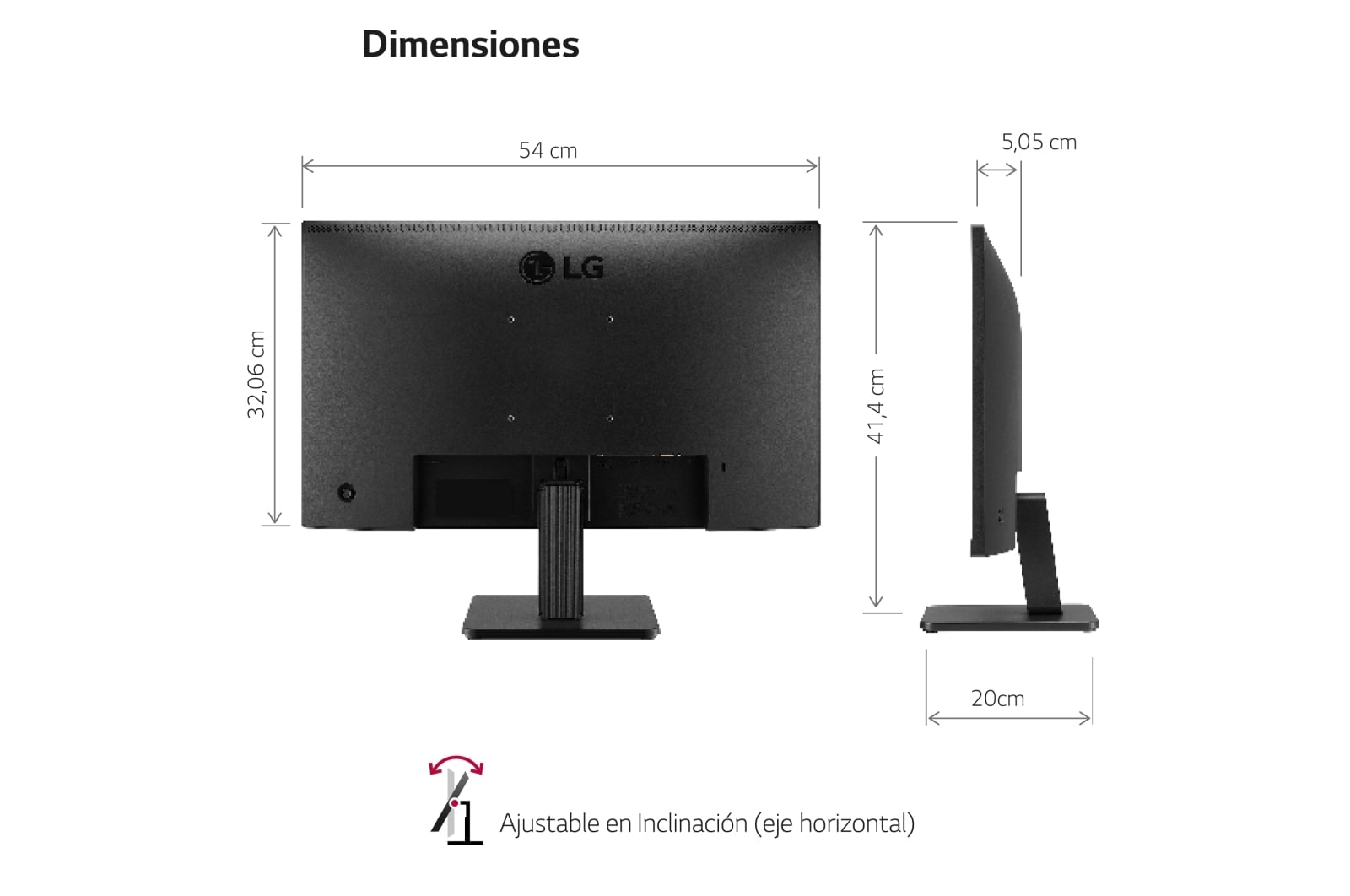 LG Outlet Monitor LG IPS: 1920 x 1080, 250 cd/m², 3000:1, diag. 60.4 cm, FreeSync. Entrdas: 1xHDMI1.4, 1xD-Sub, VESA 100 x 100 mm, 24MR400-B.OUTLET