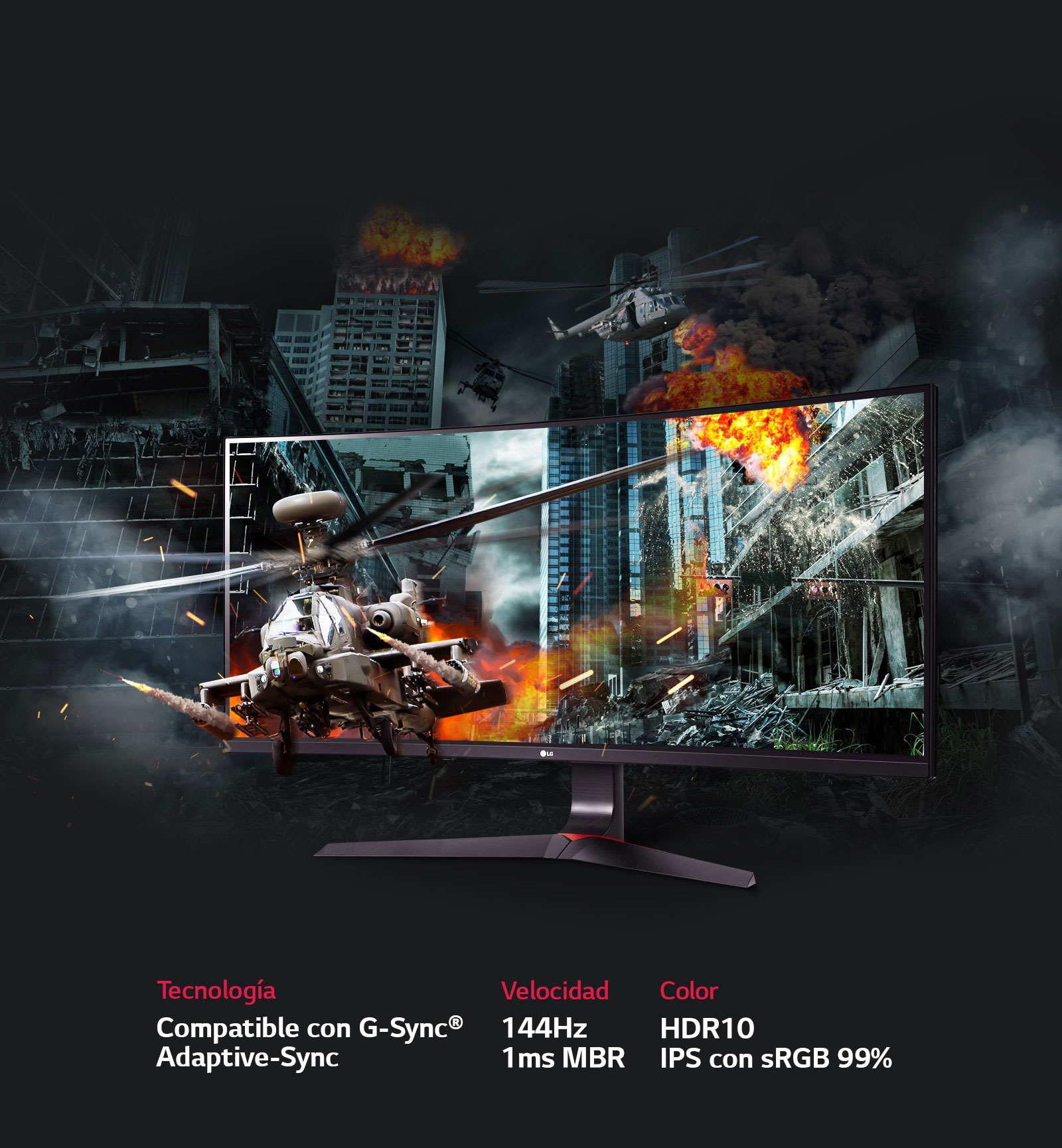 LG 34GL750-B - Monitor Gaming LG UltraGear (Panel IPS: 2560x1080px