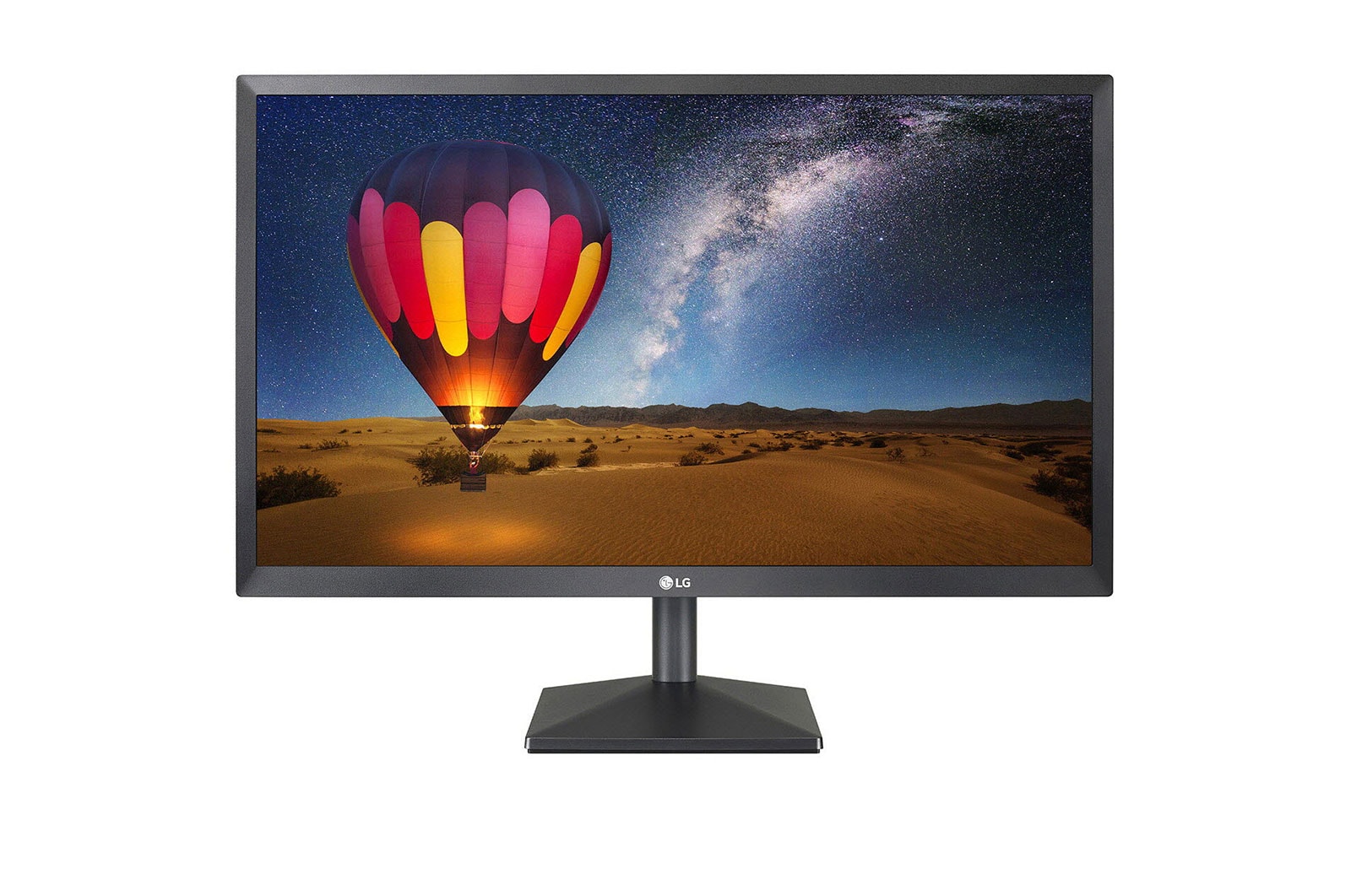 Vista frontal de LG 22MK430H-B - Monitor IPS (Panel IPS: 1920x1080p, 16:9, 250 cd/m², 1000:1, NTSC &gt;72%, 60Hz, 5ms); diagonal 54,6cm; entradas: D-Sub x1, HDMI x1; ajustable en Inclinación, F 22MN430M-B