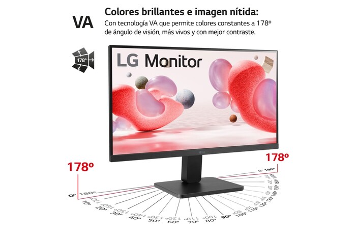 LG Monitor LG Panel VA: 1920 x 1080 (FHD), 250 cd/m², 3000:1, diag. 54.5 cm, FreeSync. Entrdas: 2xHDMI1.4, Si(1ea), VESA 100 x 100 mm, 22MR410-B