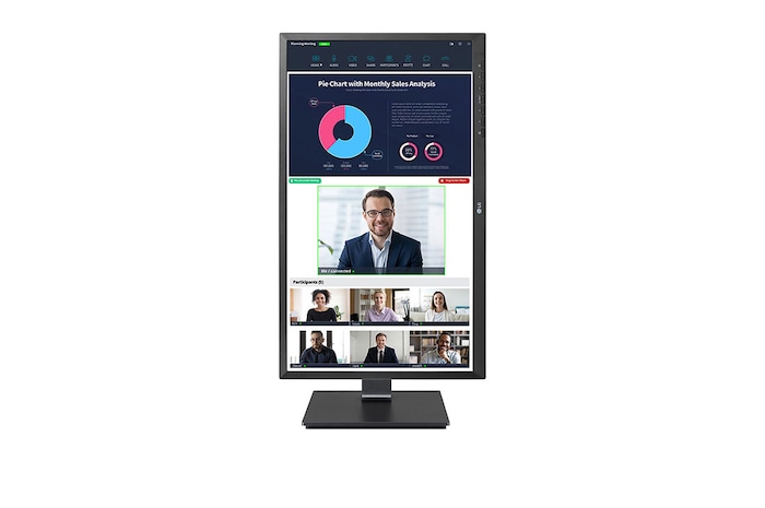 LG 24BP750C-C -Monitor LED EDGE LG con Panel IPS: 1920x1080p, 16:9, 250 cd/m², 1000:1. Webcam FHD (2MP, 30fps) con micrófono integrado. DPx1, HDMIx1 . Regulable en altura e inclinacion, Giro y pivotable, 24BP750C-B