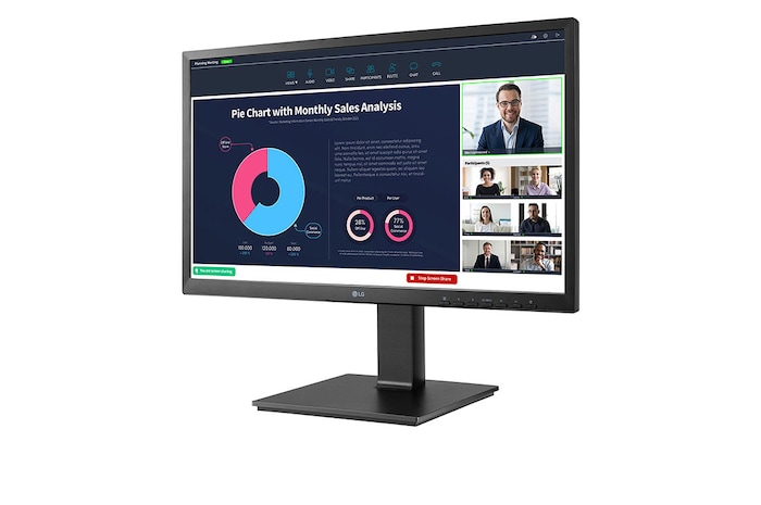 LG 24BP750C-C -Monitor LED EDGE LG con Panel IPS: 1920x1080p, 16:9, 250 cd/m², 1000:1. Webcam FHD (2MP, 30fps) con micrófono integrado. DPx1, HDMIx1 . Regulable en altura e inclinacion, Giro y pivotable, 24BP750C-B
