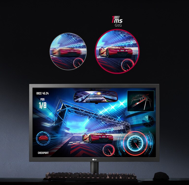 comparación del movimiento fluido del videojuego, entre el modo convencional y la frecuencia de actualización de 144 Hz