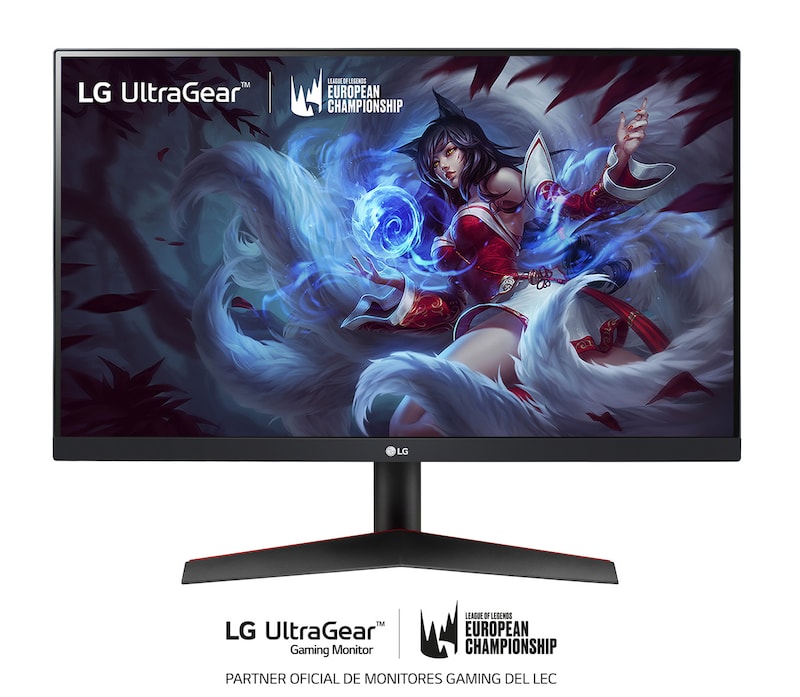 LG 24GN600-B -Monitor Gaming LG UltraGear (Panel IPS: 1920x1080p, 16:9, 300 cd/m², 1000:1, 144Hz, 1ms); DPx1, HDMIx2; AMD Freesync Premium; Regulable en inclinación ; HDR10, F, 24GN600-B