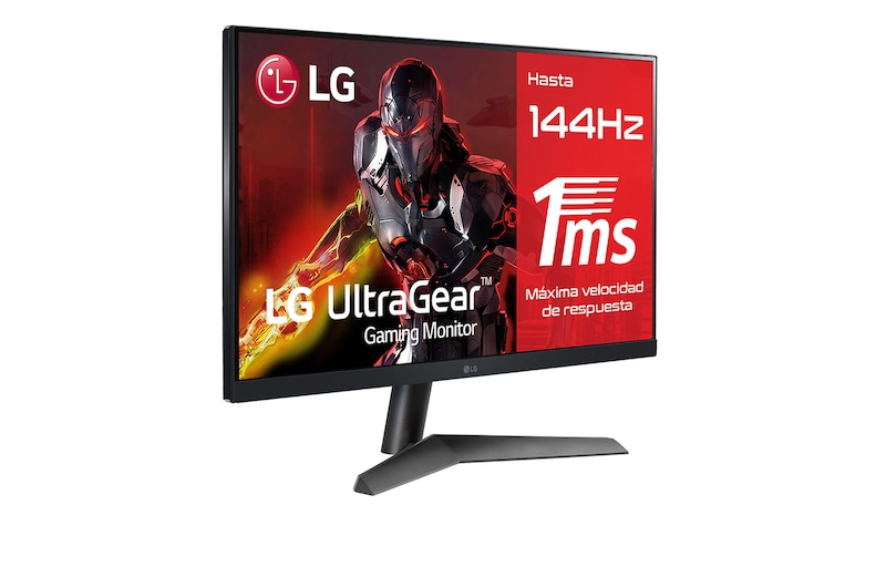 LG Monitor Gaming LG UltraGear™ de 24 pulgadas | 144Hz IPS con tiempo de respuesta de 1ms (GtG), FreeSync™ Premium, 24GN60R-B