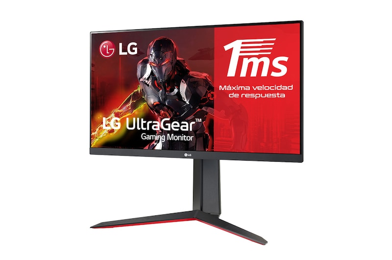 LG 24GN650-B - Monitor LG UltraGear (Panel IPS: 1920x1080p, 16:9, 350 cd/m², 1000:1, 144 Hz, 1ms); entradas: DP x1, HDMI x2;  G-Sync Compatible; Regulable en altura e inclinacion y pivotable, 24GN650-B