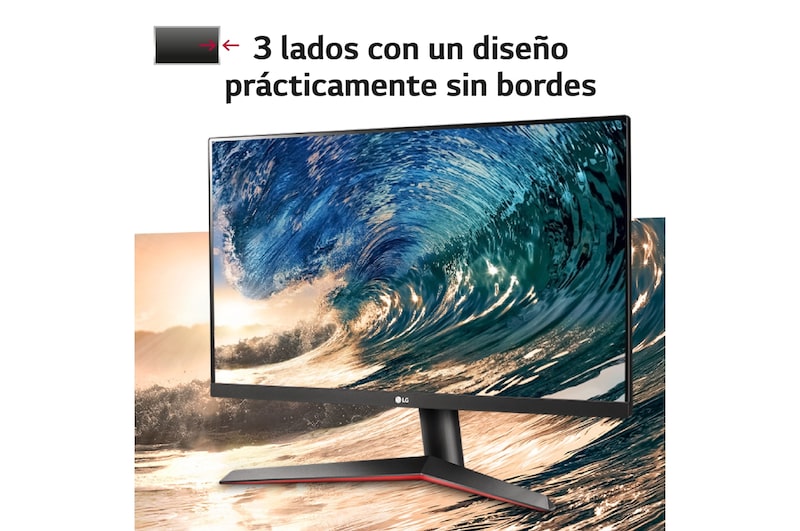 LG Monitor gaming LG IPS (1920x1080p, 250cd/m², 1000:1, 1ms MBR, NTSC 72%); diag. 60,4cm; entradas: D-Sub x1, HDMI x1, DP x1; FreeSync™, 24MP60G-B