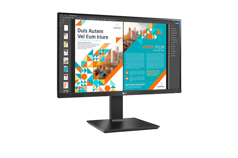 LG 24QP550-B - Monitor LG IPS (Panel IPS:2560x1440px, 16:9, 300 cd/m2, 1000:1, 5ms); entradas: DP x1, HDMI x2; sRGB 99%, HDR10, FreeSync™; Regulable en altura e inclinacion y pivotable, 24QP550-B