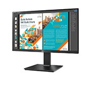 LG 24QP550-B - Monitor LG IPS (Panel IPS:2560x1440px, 16:9, 300 cd/m2, 1000:1, 5ms); entradas: DP x1, HDMI x2; sRGB 99%, HDR10, FreeSync™; Regulable en altura e inclinacion y pivotable, 24QP550-B
