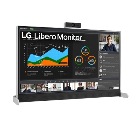 LG Libero Monitor 27BQ70QC-S PCモニター Monitor Libero QHD de 27 pulgadas con Cámara Web Full HD