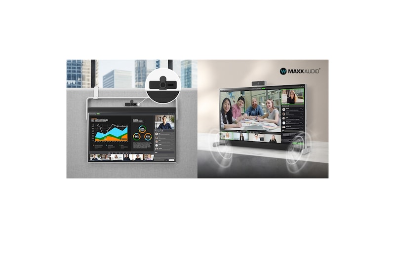 LG Monitor Libero QHD de 27 pulgadas con Cámara Web Full HD Desmontable, 27BQ70QC-S