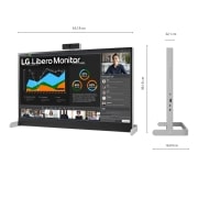 LG Monitor Libero QHD de 27 pulgadas con Cámara Web Full HD Desmontable, 27BQ70QC-S