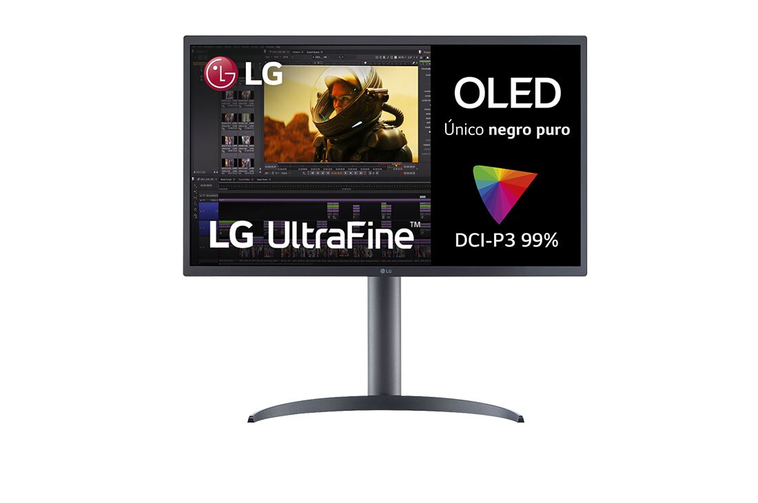 LG 27EP950 - Monitor LG UltraFine OLED (Panel OLED: 3840x2160, 16:9, 250cd/m2, 1M:1, 1ms, DCI-P3>99%, DisplayHDR™ 400 TrueBlack); diag. 68cm; entr: HDMI x1, DP x2, USB-C x1, USB-A x4., 27EP950-B