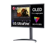 LG 27EP950 - Monitor LG UltraFine OLED (Panel OLED: 3840x2160, 16:9, 250cd/m2, 1M:1, 1ms, DCI-P3>99%, DisplayHDR™ 400 TrueBlack); diag. 68cm; entr: HDMI x1, DP x2, USB-C x1, USB-A x4., 27EP950-B
