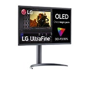 LG 27EP950 - Monitor LG UltraFine OLED (Panel OLED: 3840x2160, 16:9, 250cd/m2, 1M:1, 1ms, DCI-P3>99%, DisplayHDR™ 400 TrueBlack); diag. 68cm; entr: HDMI x1, DP x2, USB-C x1, USB-A x4., 27EP950-B