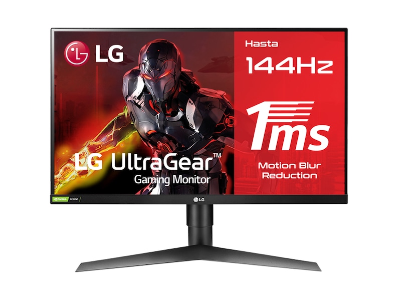 LG 27GL63T - Monitor dirigido a pro-Gamers (Panel IPS: 1920x1080p, 16:9, 400 cd/m², 1000:1, 144Hz, 1ms); entradas: DP x1, HDMI; RADEON Freesync 2, D, 27GL63T-B
