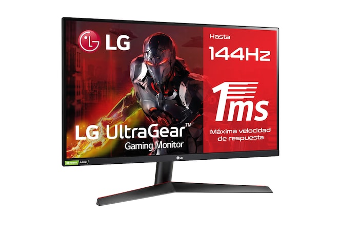 LG 27GN600-B - Monitor Gaming LG UltraGear (Panel IPS: 1920x1080p, 16:9, 300 cd/m², 1000:1, 144Hz, 1ms); diag. 68,47cm; entradas: DPx1, HDMIx2; AMD Freesync Premium & G-Sync Compatible; Regulable en inclinacion ; HDR10, 27GN600-B