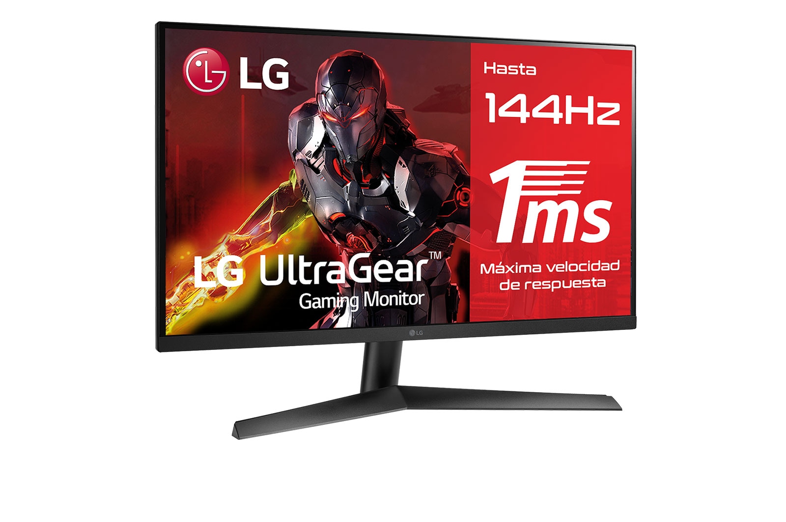 LG 27GN60R-B - Monitor gaming LG UltraGear (Panel IPS: 1920 x 1080 (FHD), 16:9, 350 cd/m², 1000:1, 1ms (GtG), 144 Hz); entradas: DP x1, HDMI x2; FreeSync™ Premium - 27GN60R-B | LG ES LG 27GN60R-B - Monitor gaming LG UltraGear (Panel IPS: 1920 x 1080 (FHD), 16:9, 350 cd/m², 1000:1, 1ms (GtG), 144 Hz); entradas: DP x1, HDMI x2; FreeSync™ Premium - 27GN60R-B | LG ES