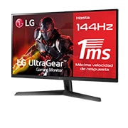 LG  LG 27GN60R-B - Monitor gaming LG UltraGear (Panel IPS: 1920 x 1080 (FHD), 16:9, 350 cd/m², 1000:1, 1ms (GtG), 144 Hz); entradas: DP x1, HDMI x2; FreeSync™ Premium, 27GN60R-B