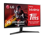 LG  LG 27GN60R-B - Monitor gaming LG UltraGear (Panel IPS: 1920 x 1080 (FHD), 16:9, 350 cd/m², 1000:1, 1ms (GtG), 144 Hz); entradas: DP x1, HDMI x2; FreeSync™ Premium, 27GN60R-B