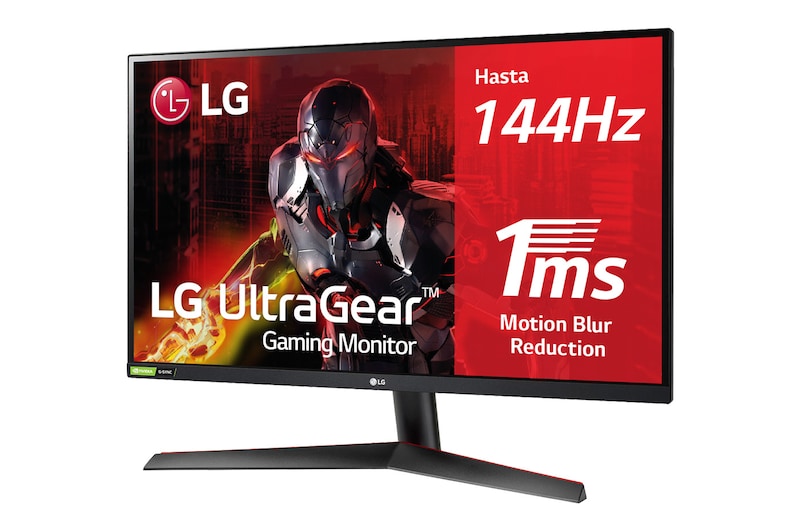 LG 27GN800-B -Monitor gaming LG UltraGear (Panel NanoIPS: 2560x1440p, 16:9, 350 cd/m², 1000:1, 144Hz, 1ms); DPx1, HDMIx2; NVIDIA G-Sync™ Compatible; Regulable en altura e inclinacion y pivotable ; Marcos ultrafinos, 27GN800-B
