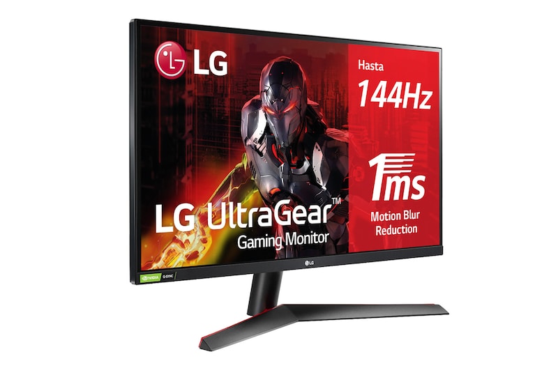 LG 27GN800-B -Monitor gaming LG UltraGear (Panel NanoIPS: 2560x1440p, 16:9, 350 cd/m², 1000:1, 144Hz, 1ms); DPx1, HDMIx2; NVIDIA G-Sync™ Compatible; Regulable en altura e inclinacion y pivotable ; Marcos ultrafinos, 27GN800-B