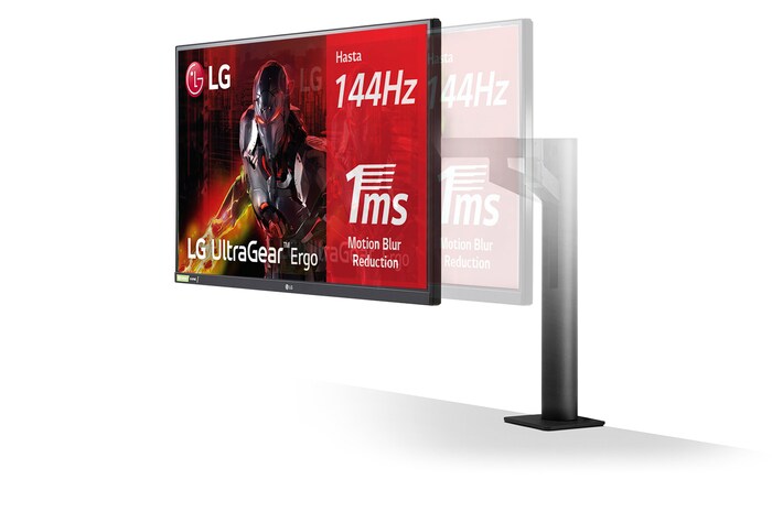 LG 27GN88A-B -Monitor Gaming LG Ergo™ (Panel NanoIPS: 2560x1440p, 16:9, 350 cd/m², 1000:1, 144Hz, 1ms); DPx1, HDMIx2, USB-Ax3; G-Sync Compatible; Regulable en altura e inclinacion, pivotable, extensible y retraíble, G, 27GN88A-B