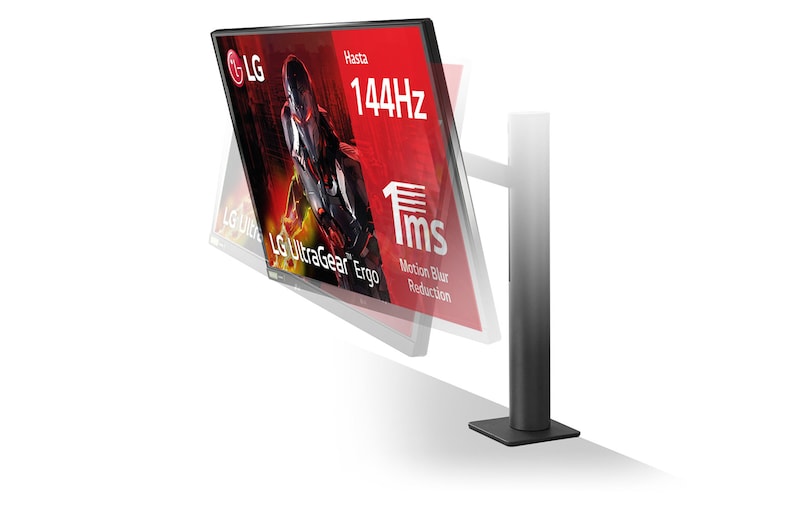 LG 27GN88A-B -Monitor Gaming LG Ergo™ (Panel NanoIPS: 2560x1440p, 16:9, 350 cd/m², 1000:1, 144Hz, 1ms); DPx1, HDMIx2, USB-Ax3; G-Sync Compatible; Regulable en altura e inclinacion, pivotable, extensible y retraíble, G, 27GN88A-B